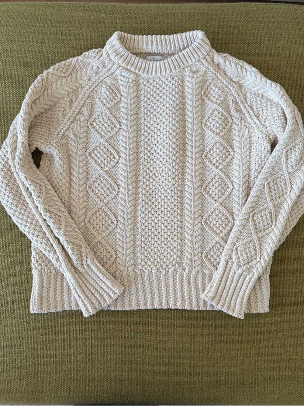 LL Bean cable-knit fisherman sweater